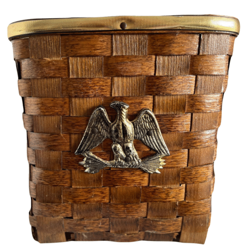 1960s Early American Split Oak Storage Basket