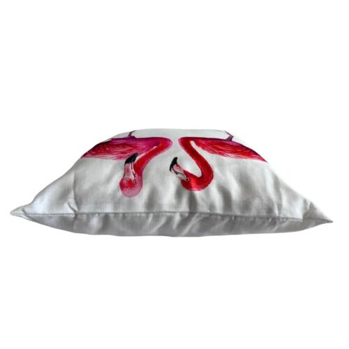 Contemporary 18 X 18 Flamingo Love Birds Pillow Cover - Christi Tasker Miami - Image 2
