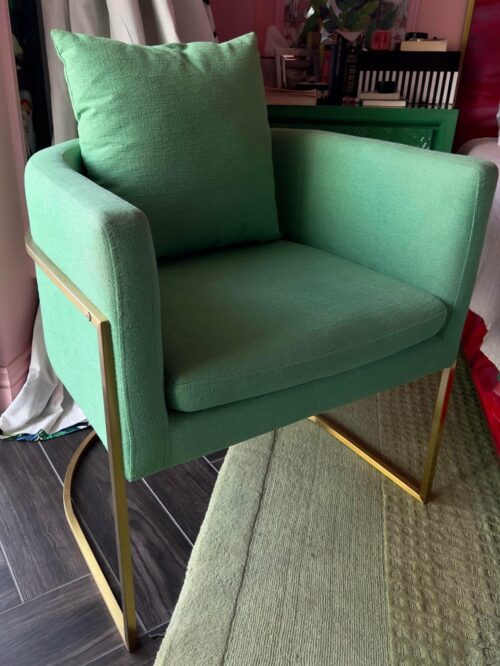 Christi Tasker Miami Kelly Green Performance Fabric Barrel Chair - Image 8