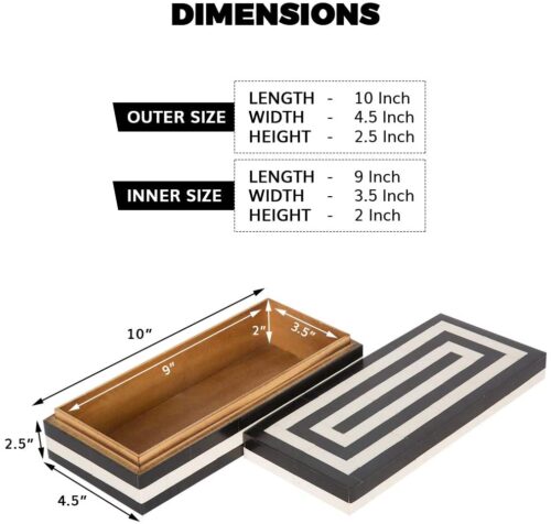 Concentrics Style Jewelry Gift Black White Boxes - Image 7