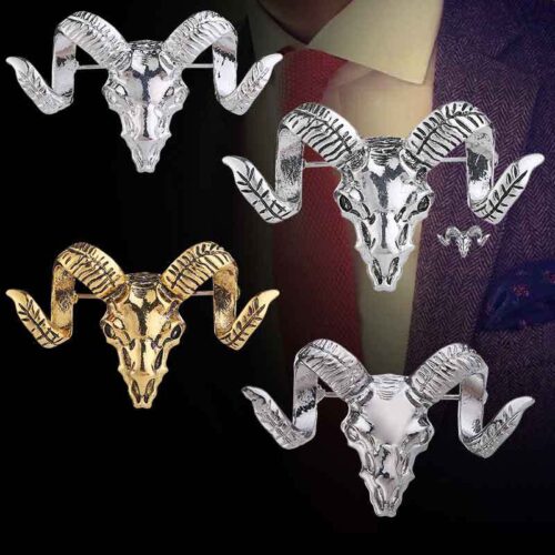 Retro ox head, English wind, men's suits, brooches, badges and other features - Image 4