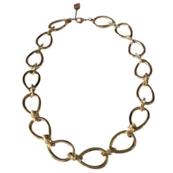 Elegant Teardrop Chain Necklace With Rhinestone Links