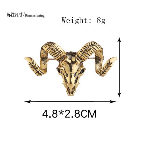 Retro ox head, English wind, men's suits, brooches, badges and other features - Image 5
