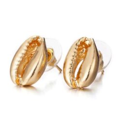Shell Earrings For Women Gold Color Round Geometric Drop Pearl Shell Earrings Summer Beach Ladies Fashion Jewelry