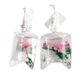 Hand-dried Flower In a Bag Earrings