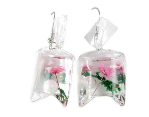 Hand-dried Flower In a Bag Earrings