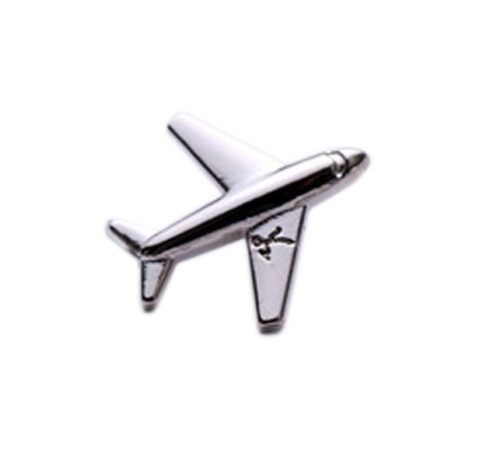 Silver Airplane Lapel Pin | Chrome Plane Lapel Pin