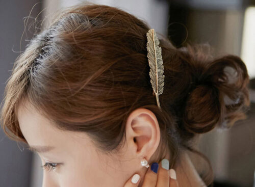 Feather Brooch or Feather Hairclip - Image 3