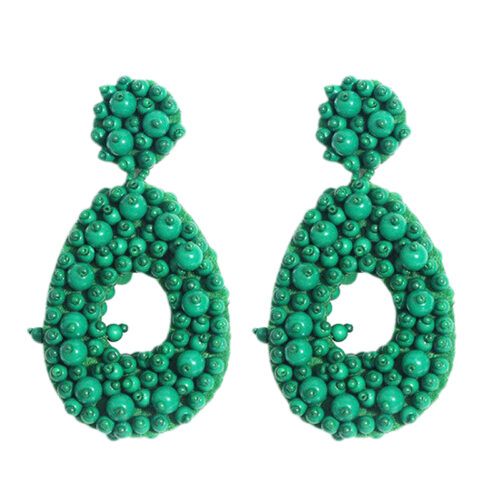 Bohemian Rhapsody Handmade Earrings, Oval Bead Earrings, Dangle Earrings - Image 2