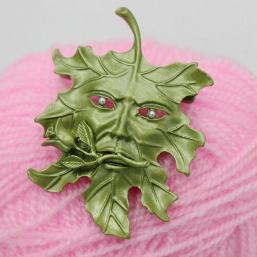 Leaf With Face Brooch - Image 3