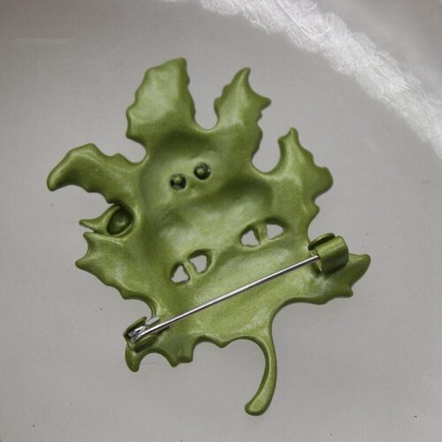 Leaf With Face Brooch - Image 4
