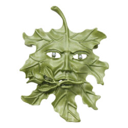 Leaf With Face Brooch