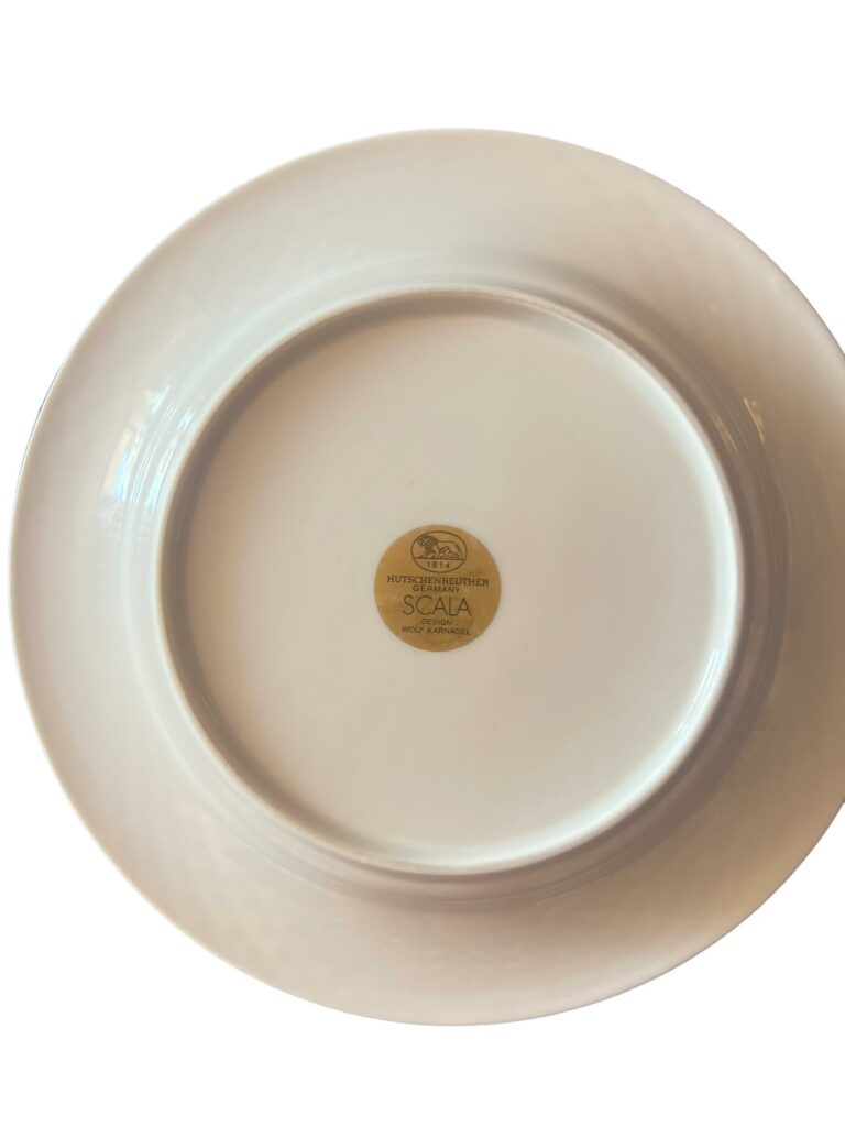 hutschenreuther scala rimmed white wolf karnagel bowls