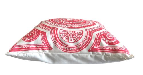 Contemporary Italy Inspired Medallion Filigree Coral Pink Pillow Cover - Image 6