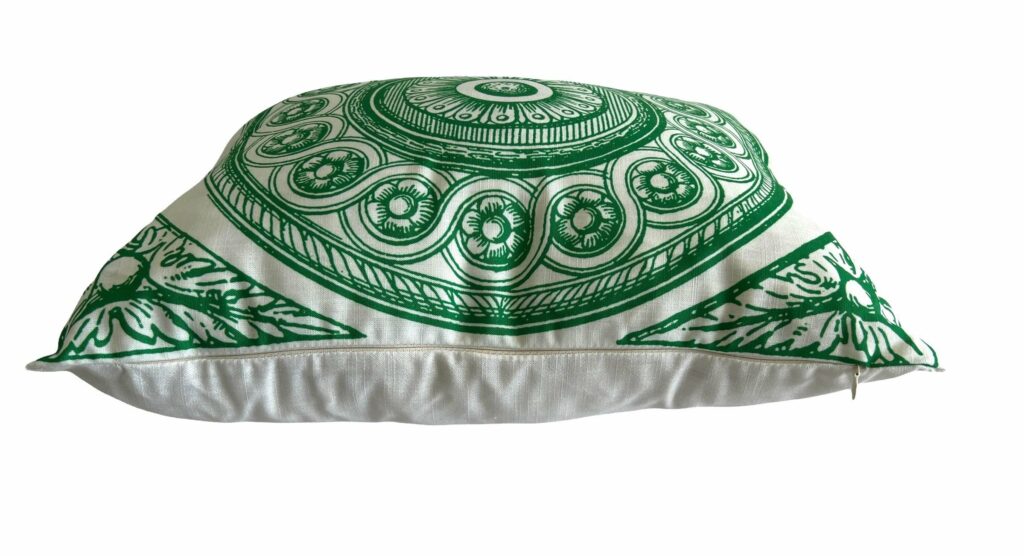 green pillow cover