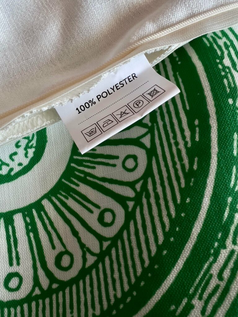 green pillow cover