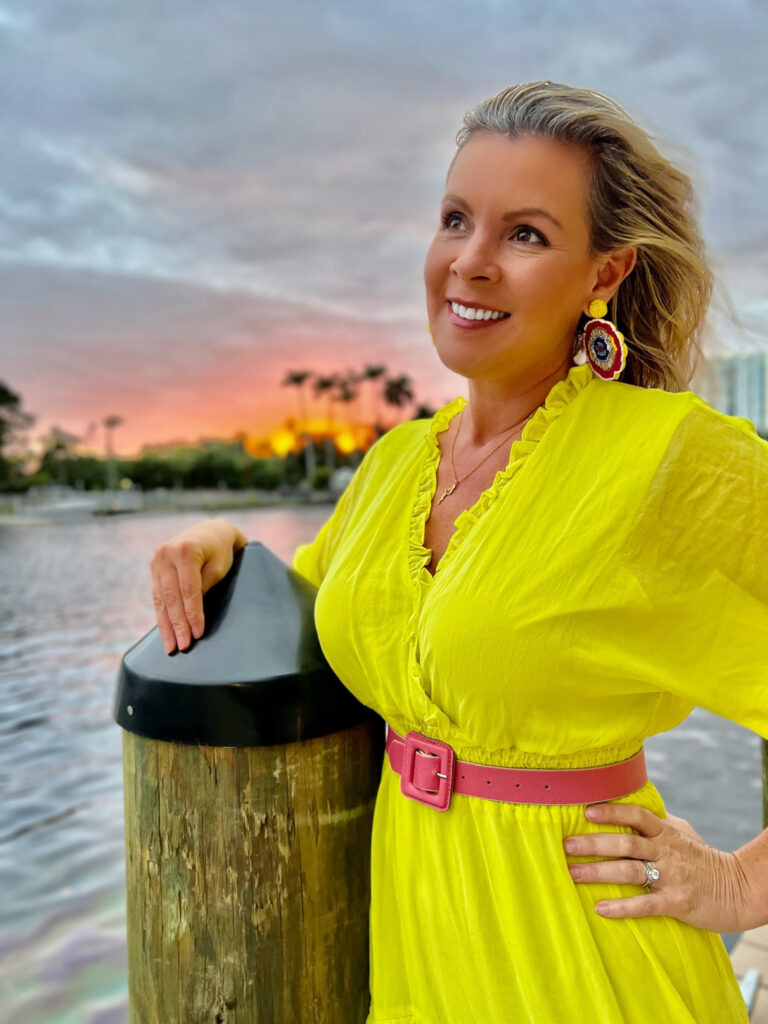 Christi Tasker wearing earrings