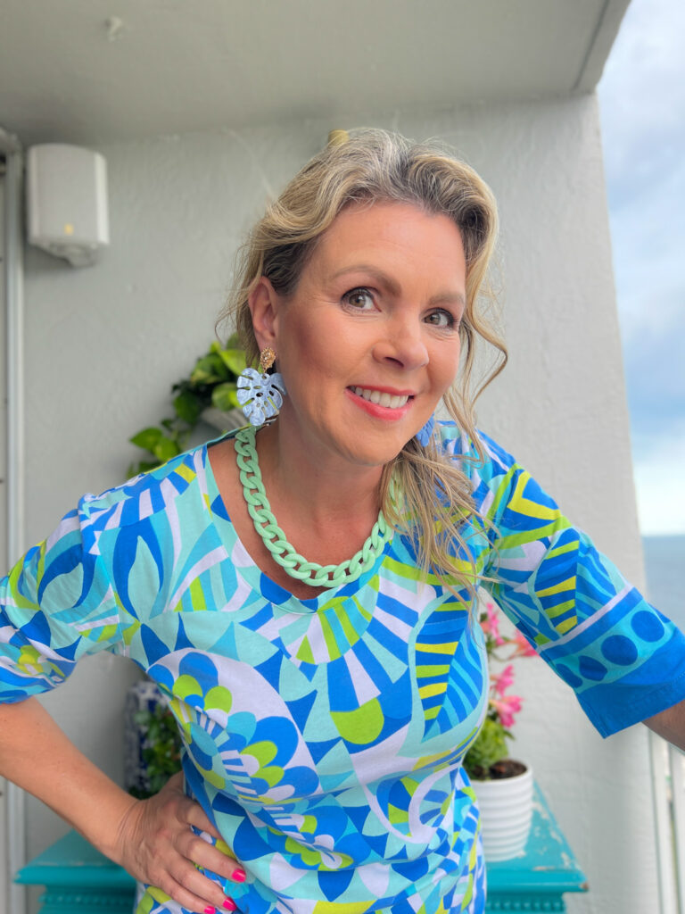Christi Tasker wearing earrings
