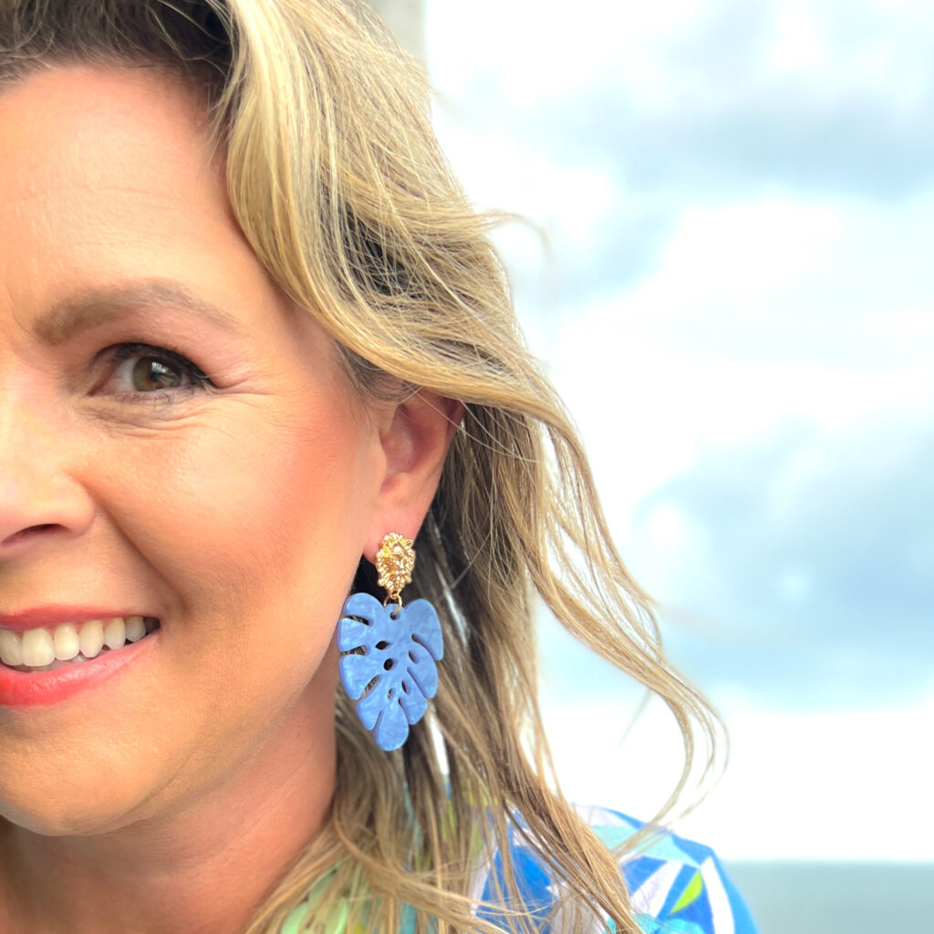 Christi Tasker wearing earrings