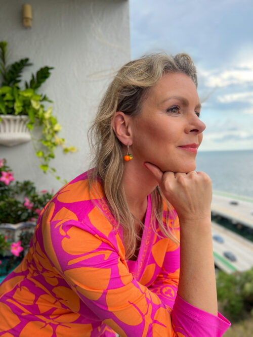 Sunkissed Fresh Florida Citrus Earrings | Glass Earrings | Handmade - Image 3