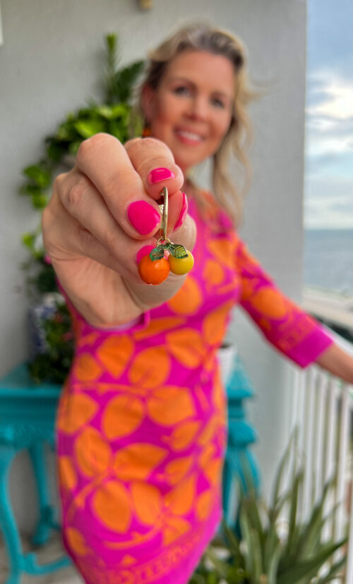 Sunkissed Fresh Florida Citrus Earrings | Glass Earrings | Handmade - Image 4