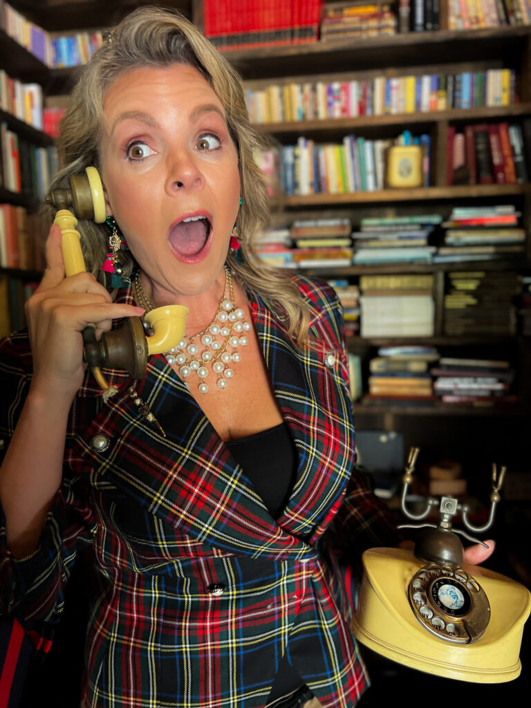 Christi Tasker on telephone