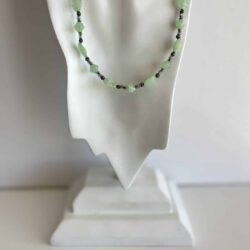 Jadite Green Glass Necklace Bracelet SEt