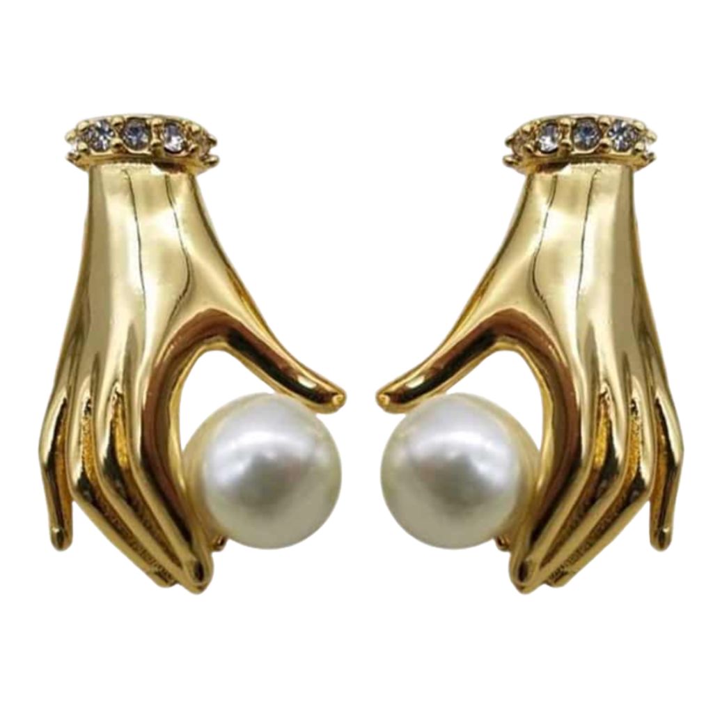 Hand Pearl Earrings