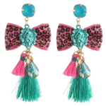 Delete Tassel Earrings Leopard