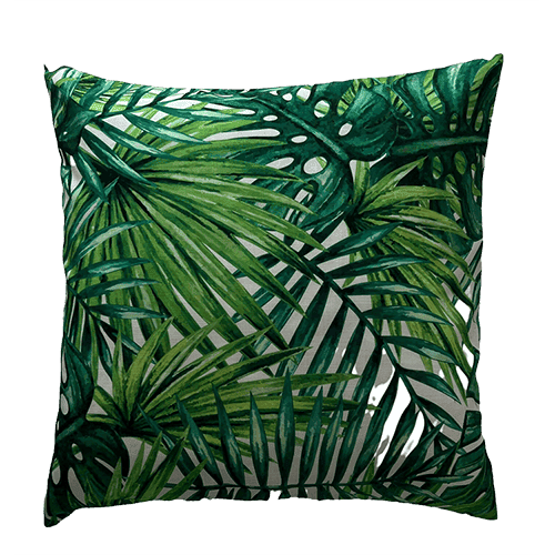green leaf pillow